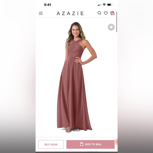 Azazie Bridesmaid dress - worn once - Picture 1 of 8